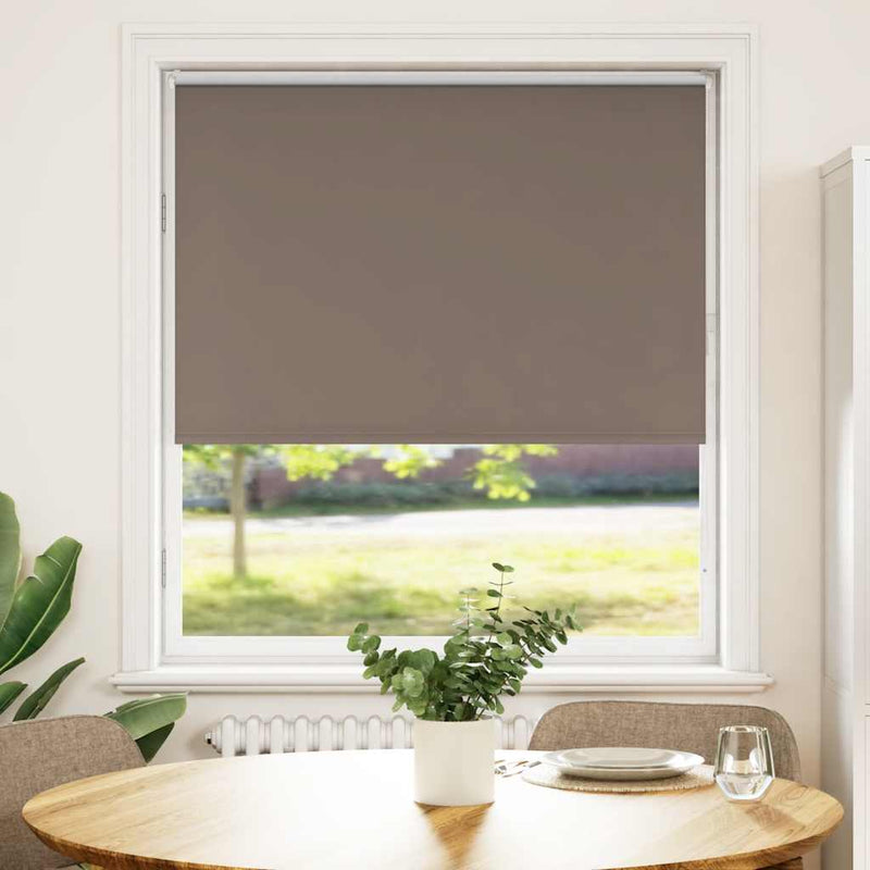 Afbeelding laden in galerijviewer, Vidaxl rolgordijn verduisterend koffie 100x150 cm stofbreedte 95,7 cm
