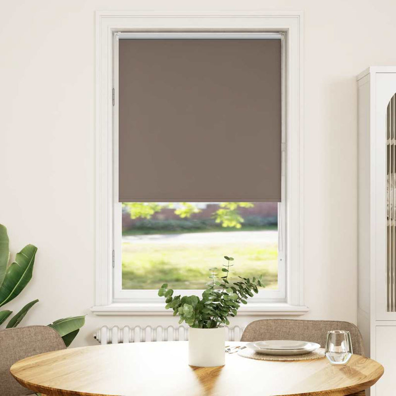 Afbeelding laden in galerijviewer, Vidaxl rolgordijn verduisterend koffie 80x175 cm stofbreedte 75,7 cm

