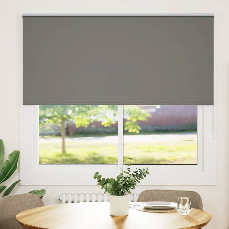 Afbeelding laden in galerijviewer, Vidaxl rolgordijn verduisterend 145x130 cm stofbreedte 141,6 cm grijs
