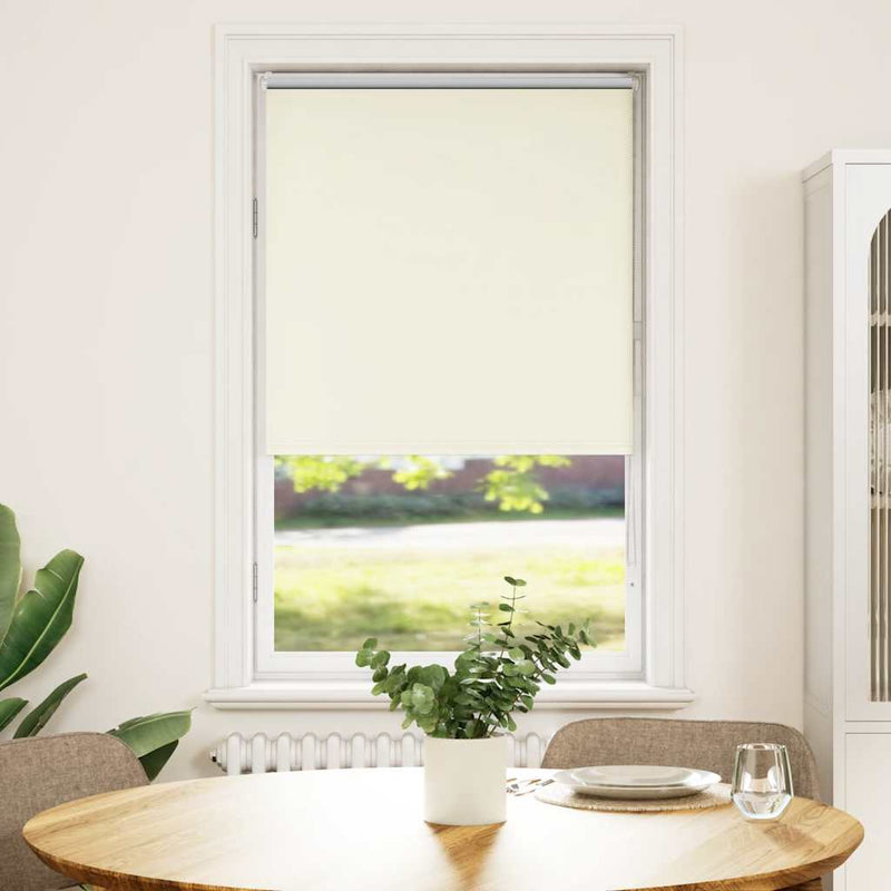 Afbeelding laden in galerijviewer, Vidaxl rolgordijn verduisterend gebroken wit 85x175 cm stofbreedte
