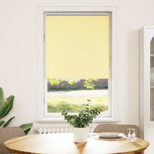 Vidaxl rolgordijn verduisterend 85x130 cm stofbreedte 80,7cm geel