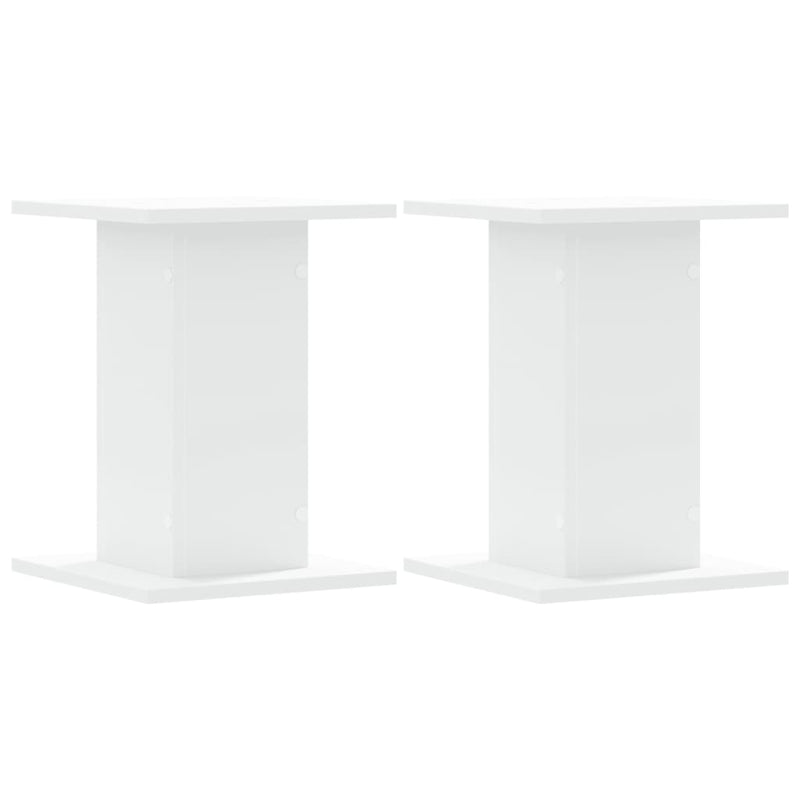 Afbeelding laden in galerijviewer, Vidaxl plantenstandaards 2 st 30x30x40 cm bewerkt hout wit
