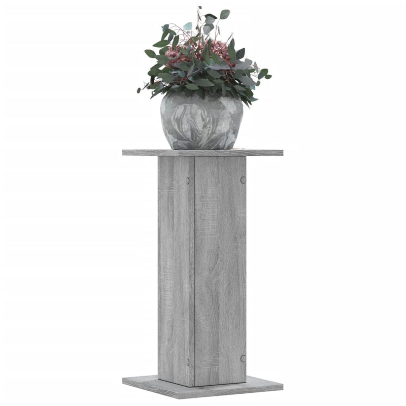 Afbeelding laden in galerijviewer, Vidaxl plantenstandaards 2 st 30x30x60 cm bewerkt hout grijs sonoma
