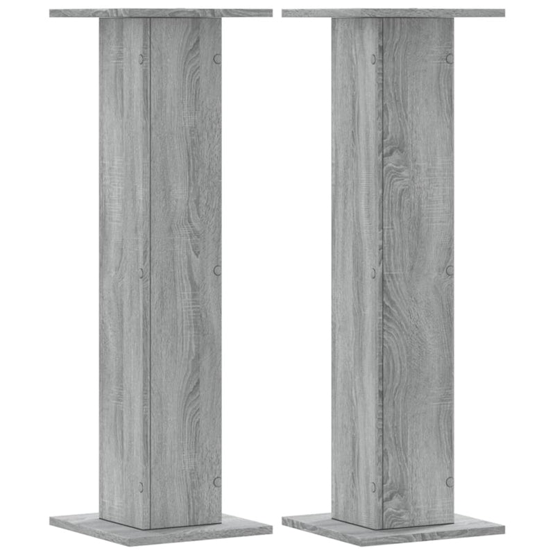 Afbeelding laden in galerijviewer, Vidaxl plantenstandaards 2 st 30x30x95 cm bewerkt hout grijs sonoma
