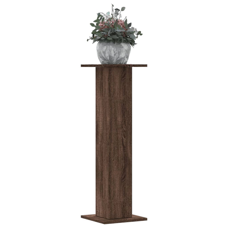 Afbeelding laden in galerijviewer, Vidaxl plantenstandaards 2 st 30x30x95 cm bewerkt hout bruin eiken
