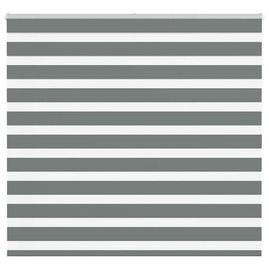 Vidaxl zebra rolgordijn 155x100 cm stofbreedte 150,9 cm donkergrijs
