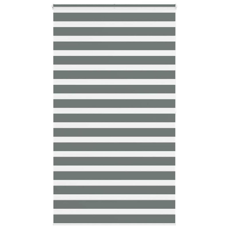 Afbeelding laden in galerijviewer, Vidaxl zebra rolgordijn 120x200 cm stofbreedte 115,9 cm donkergrijs
