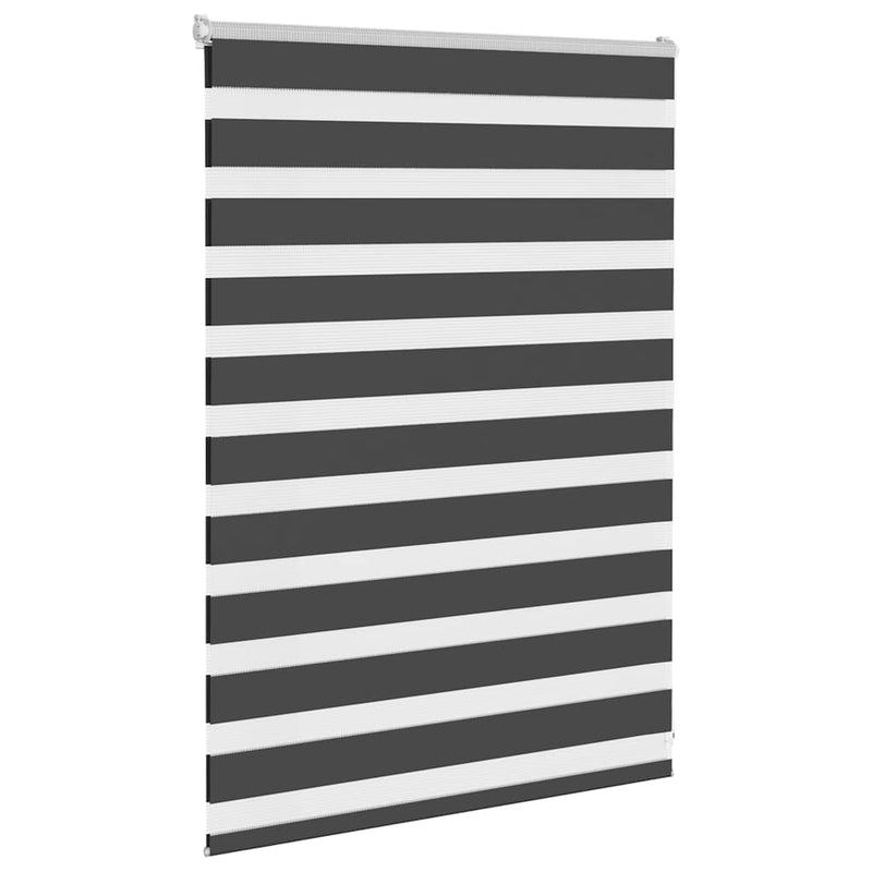 Afbeelding laden in galerijviewer, Vidaxl zebra rolgordijn 110x100 cm stofbreedte 105,9 cm zwart
