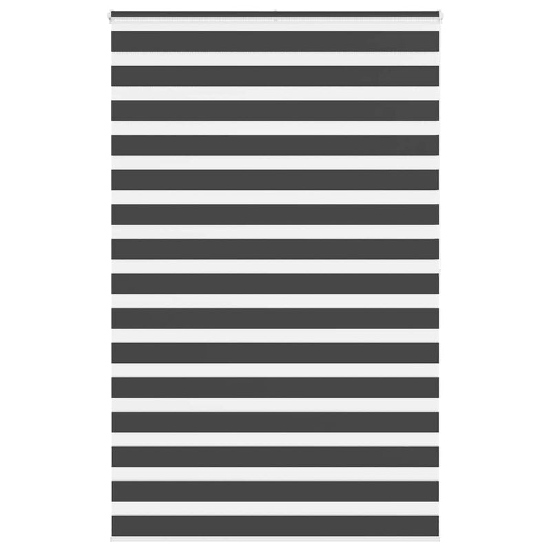 Afbeelding laden in galerijviewer, Vidaxl zebra rolgordijn 140x200 cm stofbreedte 135,9 cm zwart
