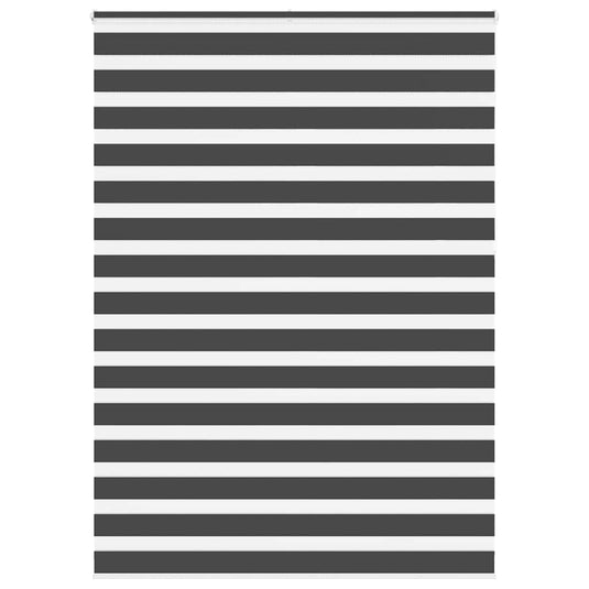 Vidaxl zebra rolgordijn 165x230 cm stofbreedte 160,9 cm zwart