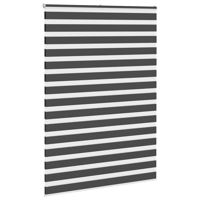 Afbeelding laden in galerijviewer, Vidaxl zebra rolgordijn 165x230 cm stofbreedte 160,9 cm zwart

