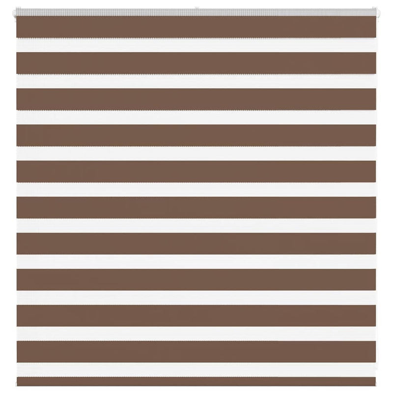 Afbeelding laden in galerijviewer, Vidaxl zebra rolgordijn 145x100 cm stofbreedte 140,9cm polyester bruin
