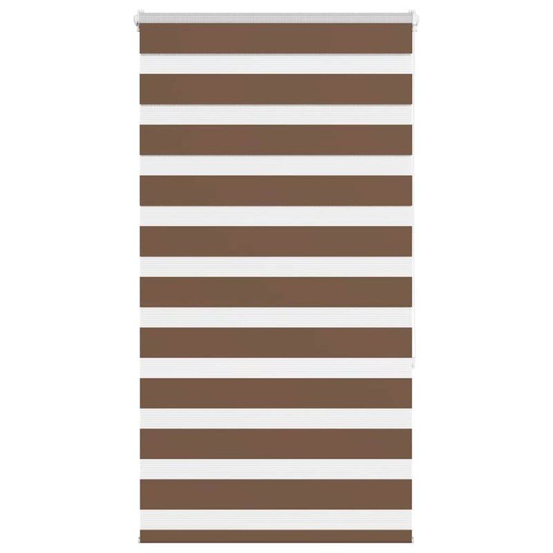 Afbeelding laden in galerijviewer, Vidaxl zebra rolgordijn 70x150 cm stofbreedte 65,9 cm polyester bruin
