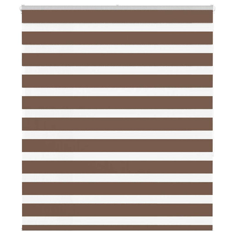 Afbeelding laden in galerijviewer, Vidaxl zebra rolgordijn 130x150 cm stofbreedte 125,9cm polyester bruin
