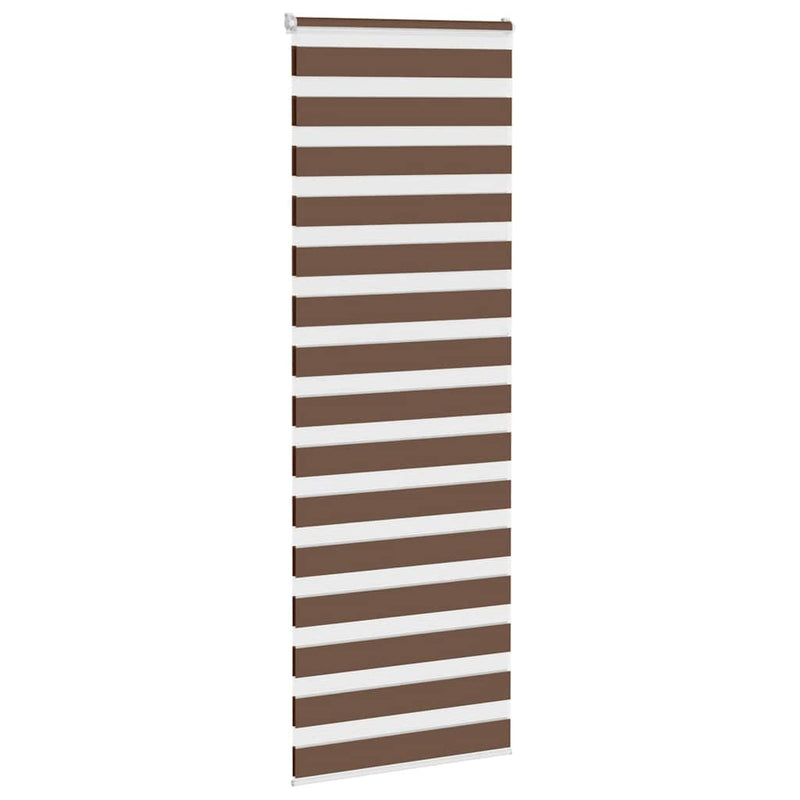 Afbeelding laden in galerijviewer, Vidaxl zebra rolgordijn 85x200 cm stofbreedte 80,9 cm polyester bruin
