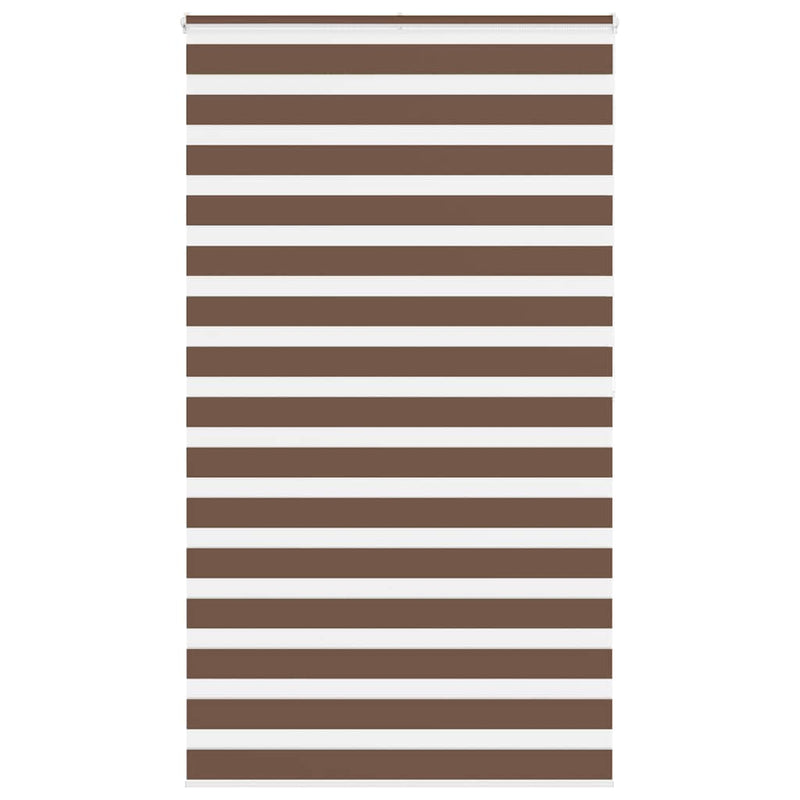 Afbeelding laden in galerijviewer, Vidaxl zebra rolgordijn 130x200 cm stofbreedte 125,9cm polyester bruin
