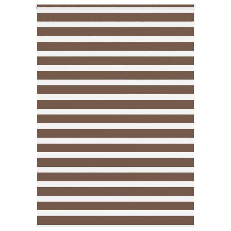 Afbeelding laden in galerijviewer, Vidaxl zebra rolgordijn 165x230 cm stofbreedte 160,9cm polyester bruin
