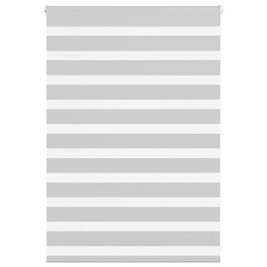 Vidaxl zebra rolgordijn 115x100 cm stofbreedte 110,9 cm lichtgrijs