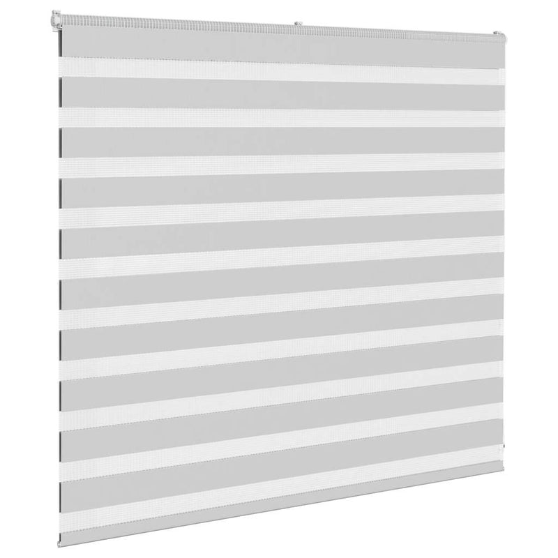 Afbeelding laden in galerijviewer, Vidaxl zebra rolgordijn 155x100 cm stofbreedte 150,9 cm lichtgrijs

