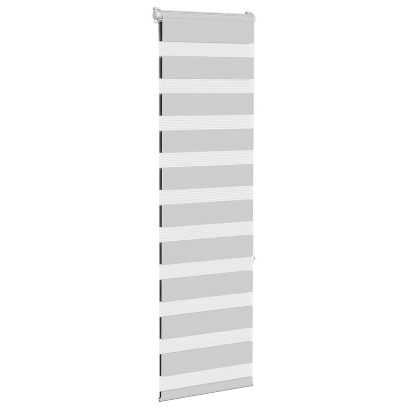 Afbeelding laden in galerijviewer, Vidaxl zebra rolgordijn 45x150 cm stofbreedte 40,9 cm lichtgrijs
