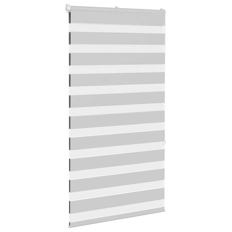 Afbeelding laden in galerijviewer, Vidaxl zebra rolgordijn 85x150 cm stofbreedte 80,9 cm lichtgrijs
