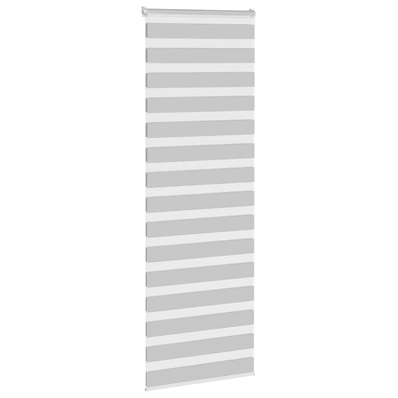 Afbeelding laden in galerijviewer, Vidaxl zebra rolgordijn 80x230 cm stofbreedte 75,9 cm lichtgrijs
