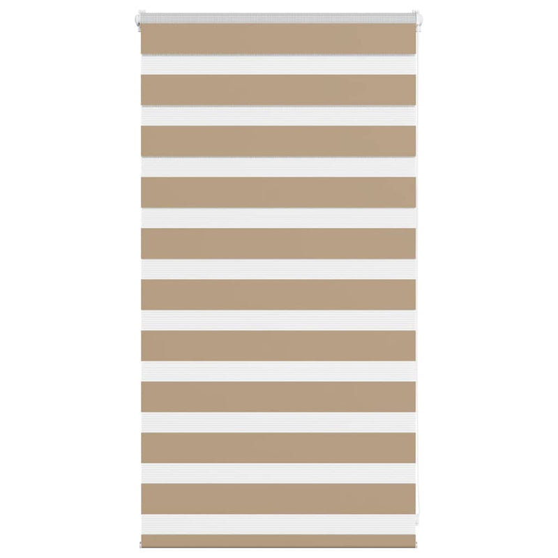 Afbeelding laden in galerijviewer, Vidaxl zebra blind 85x100 cm stofbreedte 80,9 cm polyester zandbruin
