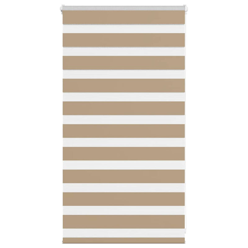 Afbeelding laden in galerijviewer, Vidaxl zebra blind 90x100 cm stofbreedte 85,9 cm polyester zandbruin
