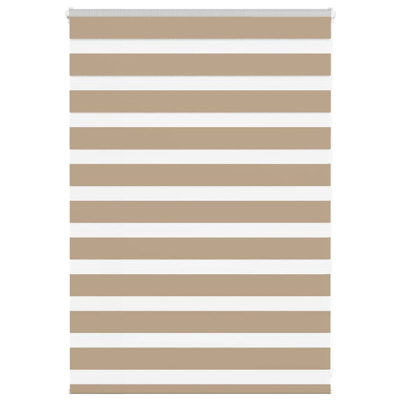 Afbeelding laden in galerijviewer, Vidaxl zebra blind 95x100 cm stofbreedte 90,9 cm polyester zandbruin
