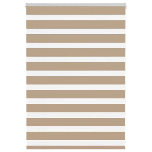 Vidaxl zebra blind 100x100 cm stofbreedte 95,9 cm polyester zandbruin