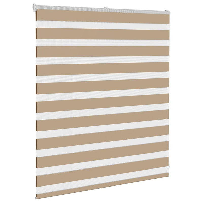 Afbeelding laden in galerijviewer, Vidaxl zebra blind 135x100 cm stofbreedte 130,9 cm polyester zandbruin

