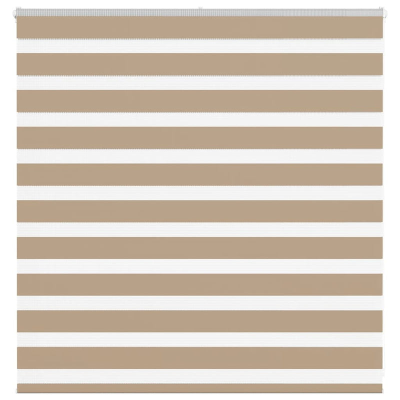 Afbeelding laden in galerijviewer, Vidaxl zebra blind 145x100 cm stofbreedte 140,9 cm polyester zandbruin

