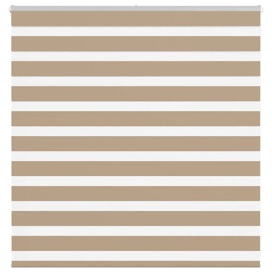 Vidaxl zebra blind 145x100 cm stofbreedte 140,9 cm polyester zandbruin