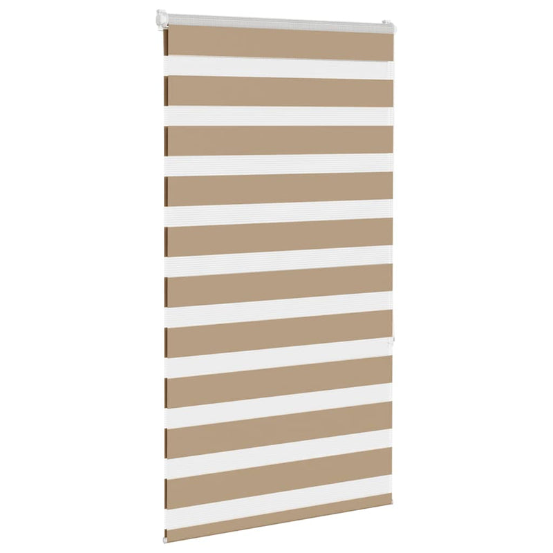 Afbeelding laden in galerijviewer, Vidaxl zebra blind 70x150 cm stofbreedte 65,9 cm polyester zandbruin
