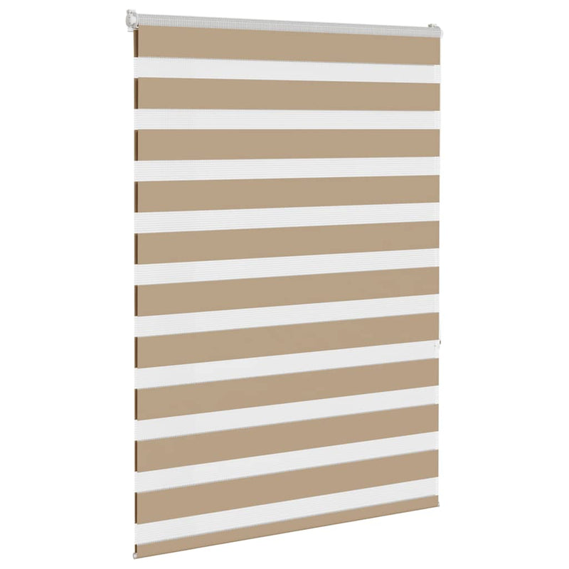 Afbeelding laden in galerijviewer, Vidaxl zebra blind 95x150 cm stofbreedte 90,9 cm polyester zandbruin
