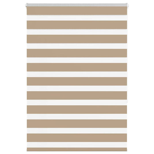 Vidaxl zebra blind 100x150 cm stofbreedte 95,9 cm polyester zandbruin