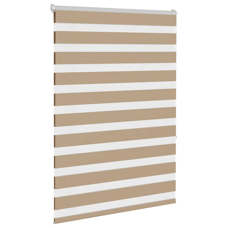 Afbeelding laden in galerijviewer, Vidaxl zebra blind 100x150 cm stofbreedte 95,9 cm polyester zandbruin
