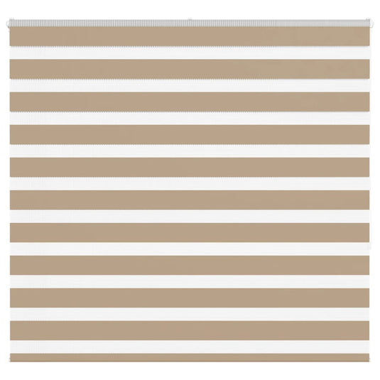 Vidaxl zebra blind 155x150 cm stofbreedte 150,9 cm polyester zandbruin