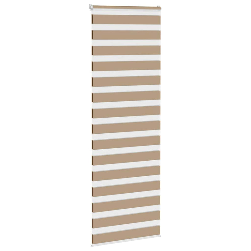 Afbeelding laden in galerijviewer, Vidaxl zebra blind 80x200 cm stofbreedte 75,9 cm polyester zandbruin
