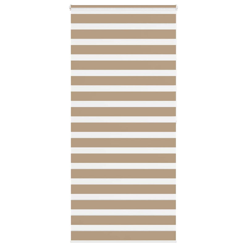 Afbeelding laden in galerijviewer, Vidaxl zebra blind 105x200 cm stofbreedte 100,9 cm polyester zandbruin

