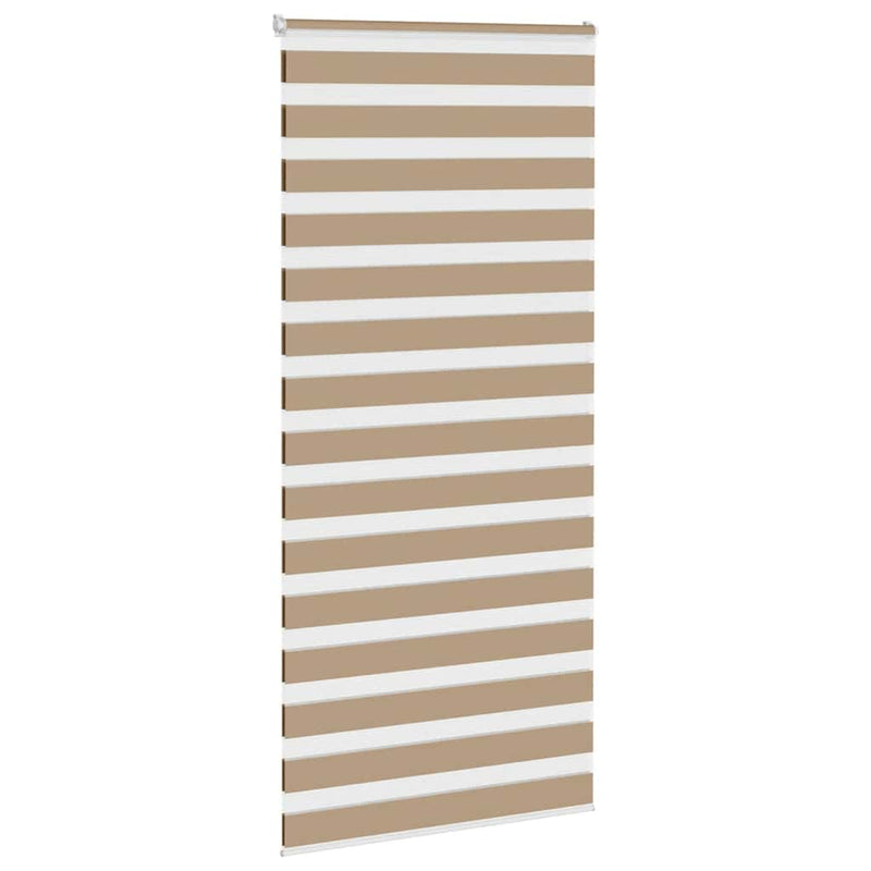 Afbeelding laden in galerijviewer, Vidaxl zebra blind 105x200 cm stofbreedte 100,9 cm polyester zandbruin
