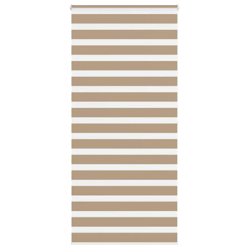 Afbeelding laden in galerijviewer, Vidaxl zebra blind 110x200 cm stofbreedte 105,9 cm polyester zandbruin
