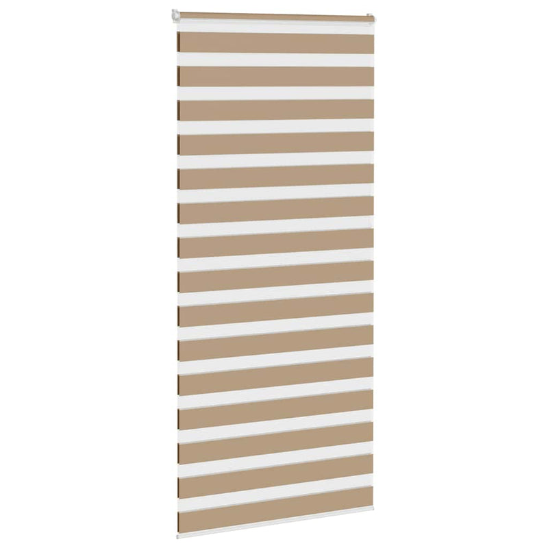 Afbeelding laden in galerijviewer, Vidaxl zebra blind 110x200 cm stofbreedte 105,9 cm polyester zandbruin
