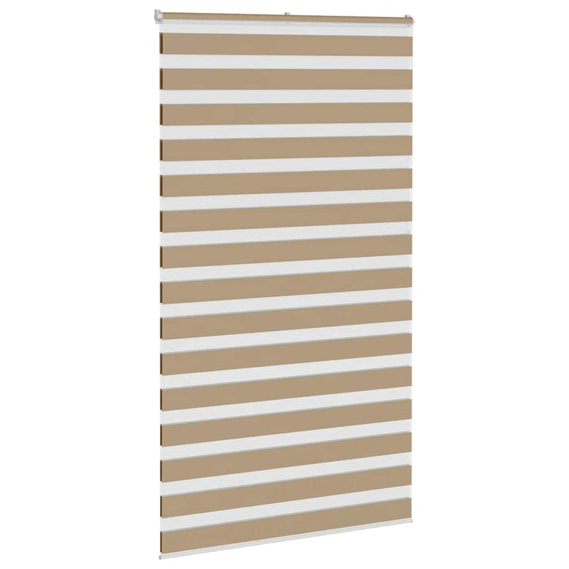 Afbeelding laden in galerijviewer, Vidaxl zebra blind 135x200 cm stofbreedte 130,9 cm polyester zandbruin
