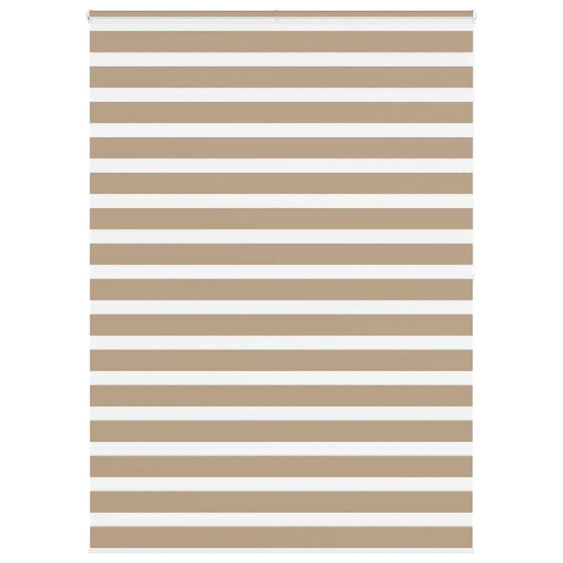 Afbeelding laden in galerijviewer, Vidaxl zebra blind 155x200 cm stofbreedte 150,9 cm polyester zandbruin
