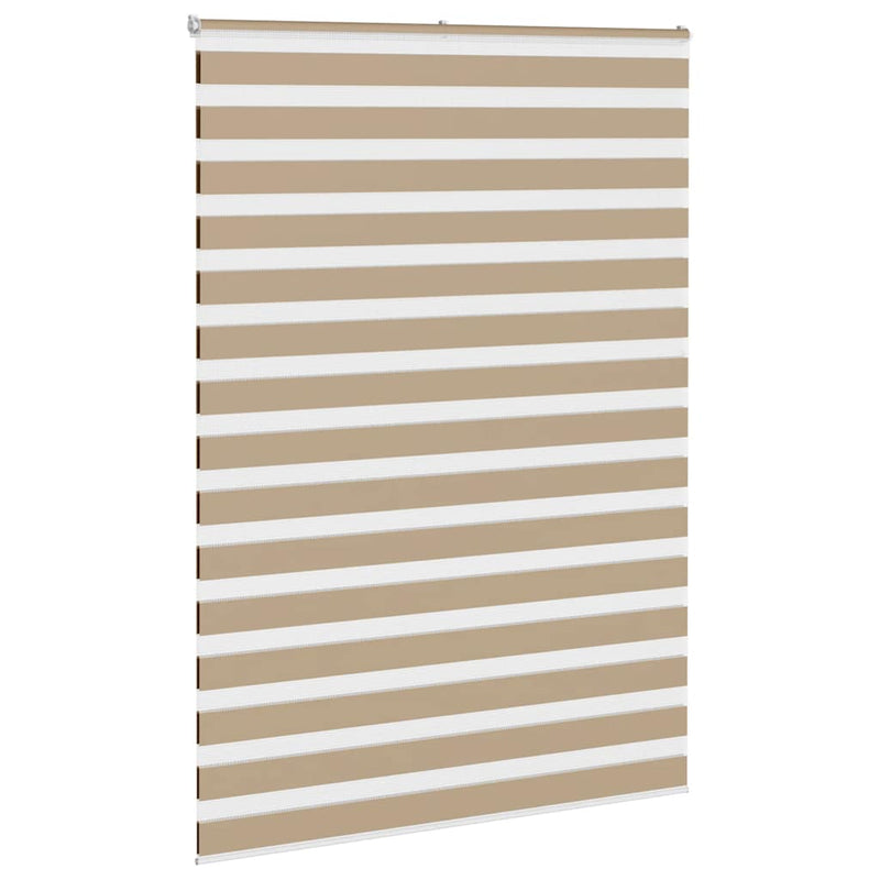 Afbeelding laden in galerijviewer, Vidaxl zebra blind 155x200 cm stofbreedte 150,9 cm polyester zandbruin
