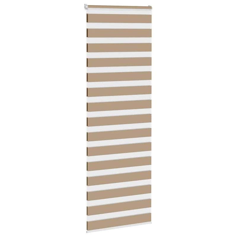 Afbeelding laden in galerijviewer, Vidaxl zebra blind 90x230 cm stofbreedte 85,9 cm polyester zandbruin
