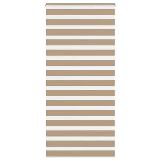 Vidaxl zebra blind 115x230 cm stofbreedte 110,9 cm polyester zandbruin