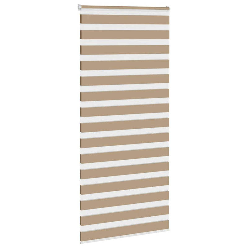 Afbeelding laden in galerijviewer, Vidaxl zebra blind 115x230 cm stofbreedte 110,9 cm polyester zandbruin
