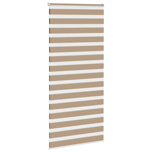 Vidaxl zebra blind 115x230 cm stofbreedte 110,9 cm polyester zandbruin